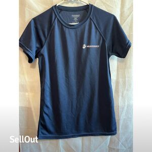 Nike Men's Marines Logo Performance T-Shirt Blue Size M Short Sleeve